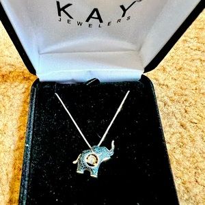 Kay jewelers silver elephant necklace